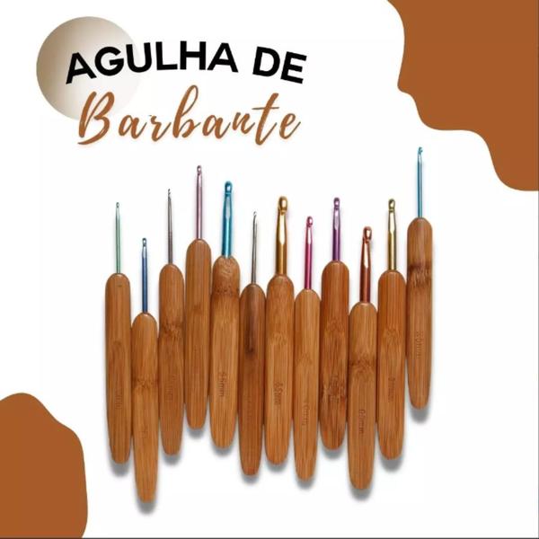 Imagem de Agulha Crochê Cabo Bambu