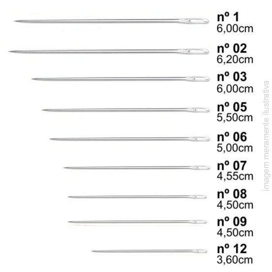 Imagem de Agulha de mão para costurar manualmente - darning n.12