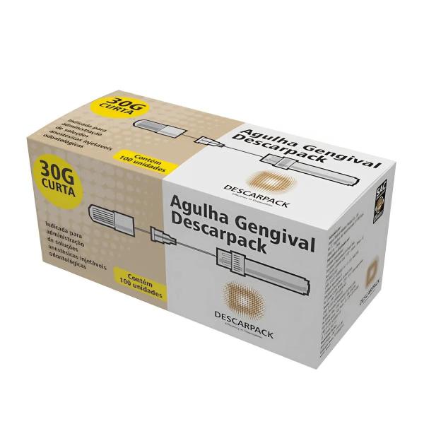 Imagem de Agulha gengival curta 30g 25x0,30mm 100un descarpack