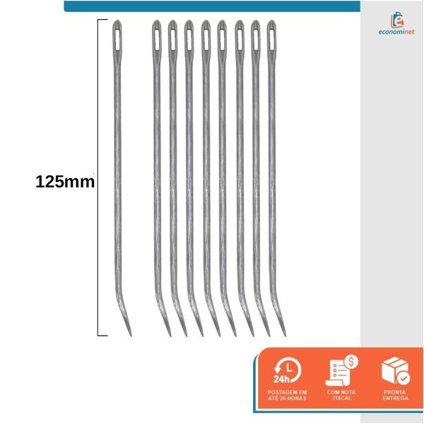 Imagem de Agulha para Costurar Saco Sacaria 125mm com 50 peças