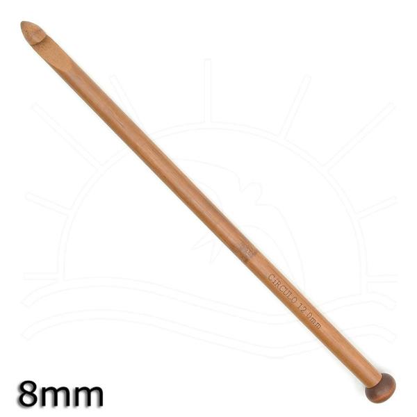 Imagem de Agulha para Crochê Tunisiano de Bambu Círculo - 30 cm