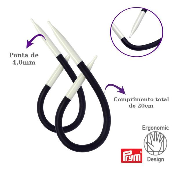 Imagem de Agulha Para Trança Yoga Flexível Prym Ergonomics 4.00Mm