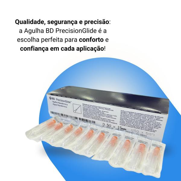 Imagem de Agulha PrecisionGlide 15 x 0,50mm Caixa com 100 Unidades BD