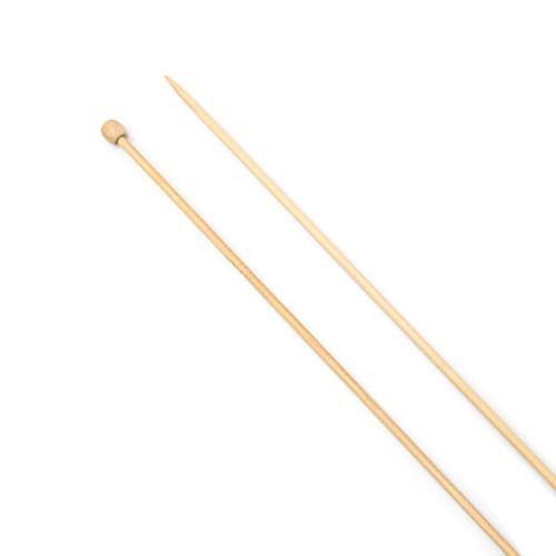 Agulha Tricô de Bambu - 35cm @pragentemiuda Imagem de Agulha Tricô de Bambu - 35cm @pragentemiuda