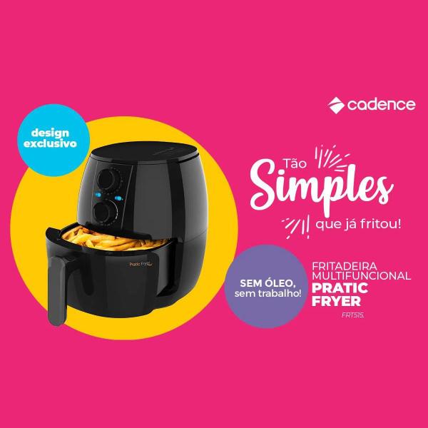 Imagem de Air Fryer Cadence Multifuncional 3L Pratic Fryer 127V 1250W