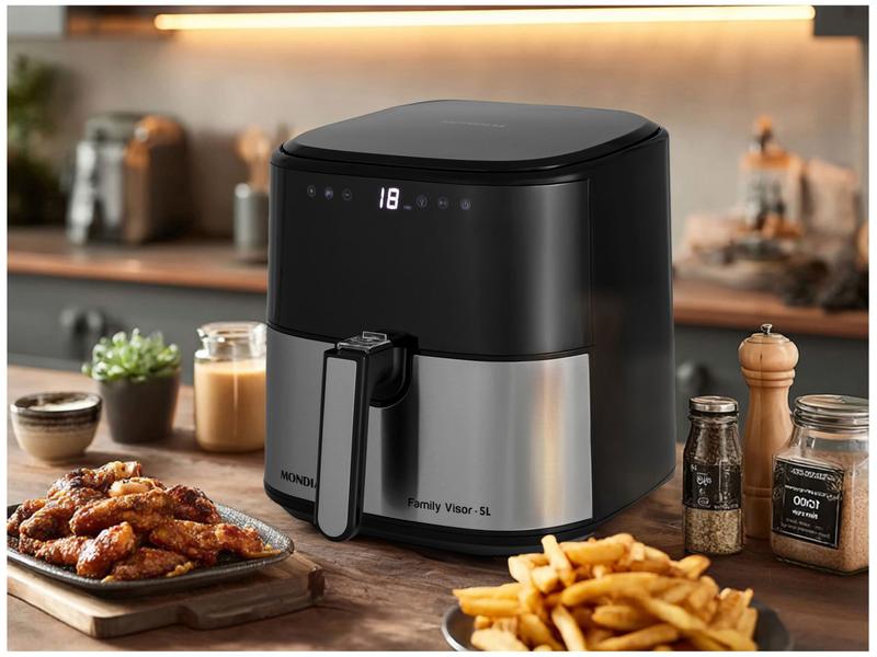 Air Fryer Digital Mondial Grand Family Preta Com Timer 5l Af-50