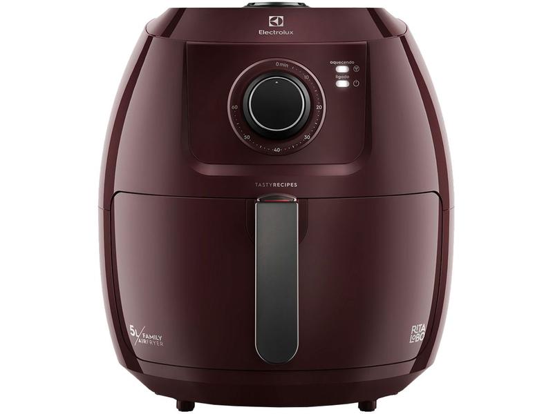Air Fryer Electrolux Family Efficient EAF51 Dark Red 5L com Timer Air Fryer Electrolux Family Efficient EAF51 Dark Red 5L com Timer