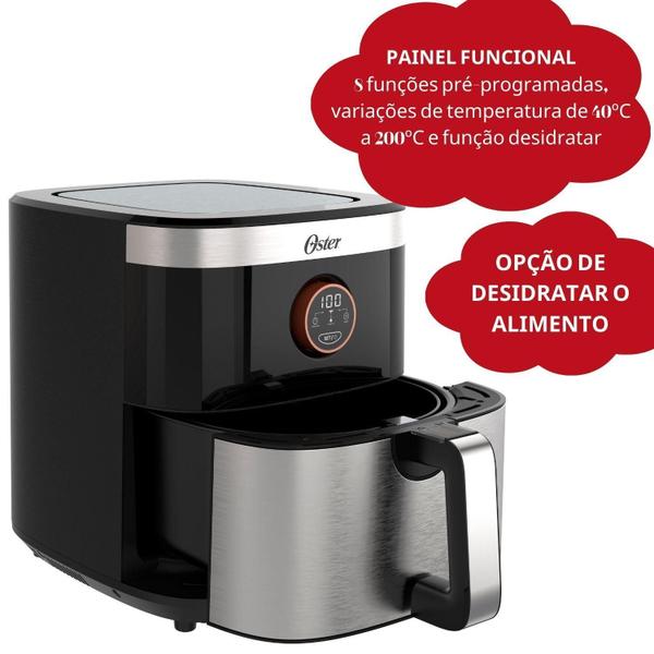 Imagem de Air Fryer Eletrico 127V 1500W 4,8L Antiaderente Temporizador