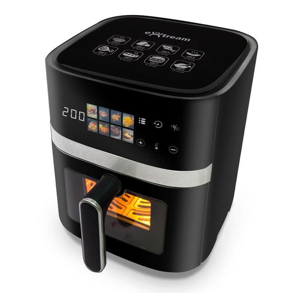 Imagem de Air Fryer Fritadeira Elétrica Digital Extream 5,5L Preto e Prata, 127v