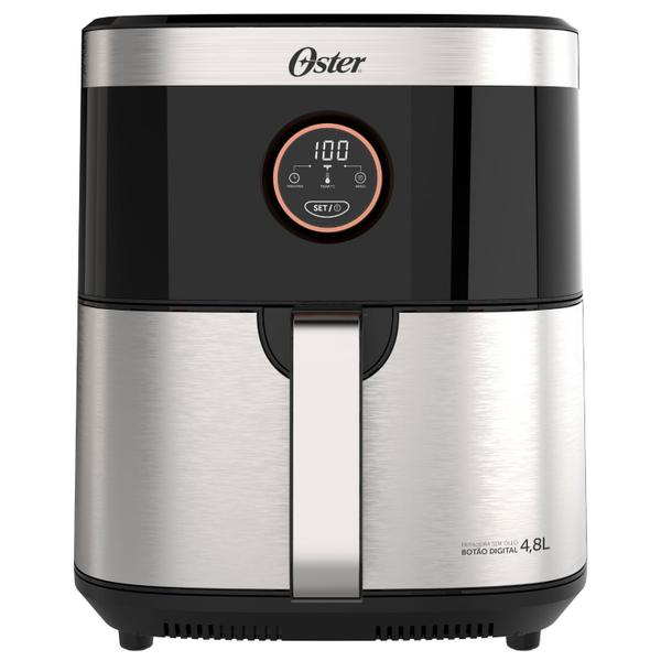 Imagem de Air Fryer Fritadeira Eletrica Sem Oleo Com Timer Cesto Antiaderente Antiderrapante Forno 4,8L