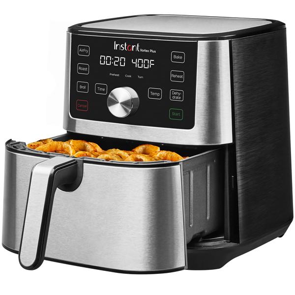 Imagem de Air Fryer Instant Vortex Plus 6QT XL 6 em 1 preta, lavável na máquina de lavar louça