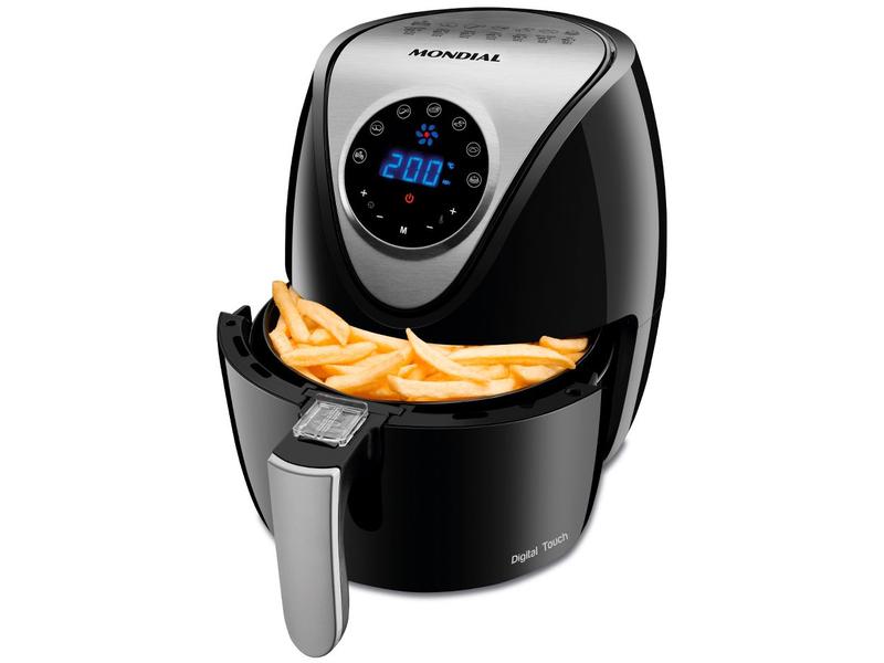 Air Fryer Mondial AF-30-DI Preto 3,5L com Timer Air Fryer Mondial AF-30-DI Preto 3,5L com Timer