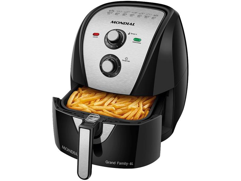 Air Fryer Mondial Grand Family AFN-60-BI Preta 6L Air Fryer Mondial Grand Family AFN-60-BI Preta 6L