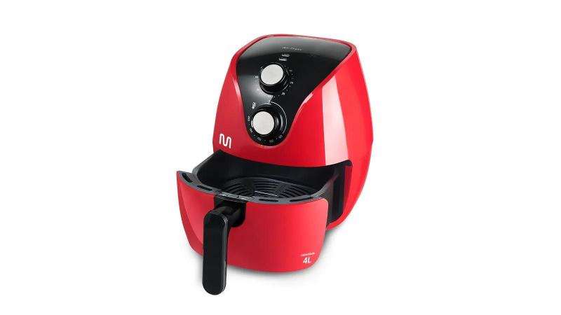 Imagem de Air fryer multilaser vermelha 1500w 4l ce084 220v