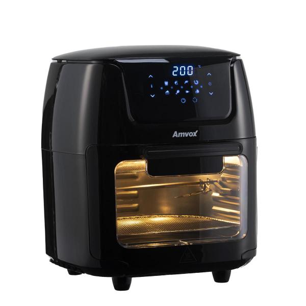 Imagem de Air Fryer Oven Amvox 12 Litros 110v Potência De 1700w 8 Funções Pré-Programadas Com Prateleiras Removíveis