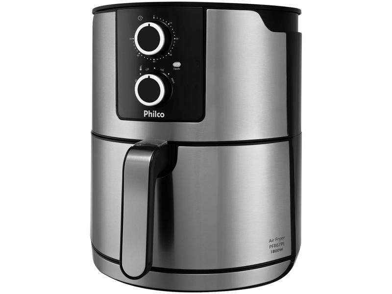 Air Fryer Philco Preta e Prata 6,1L Air Fryer Philco Preta e Prata 6,1L