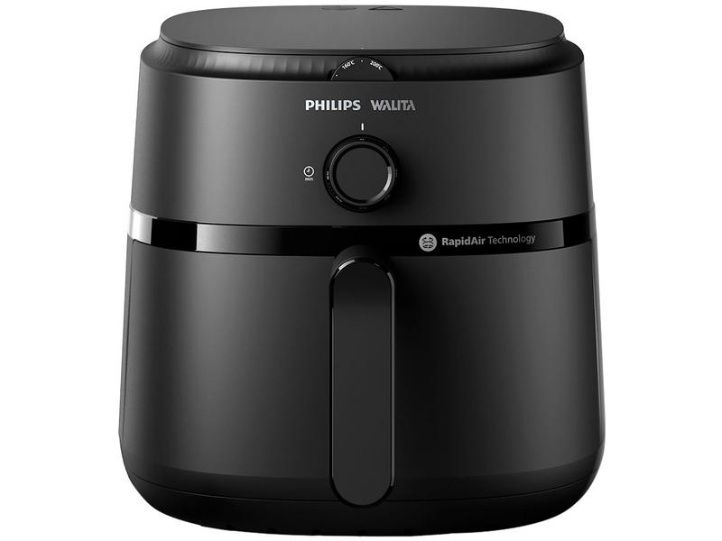 Air Fryer Philips Walita Série 1000 XL NA130 Preta com Timer 6,2L Air Fryer Philips Walita Série 1000 XL NA130 Preta com Timer 6,2L