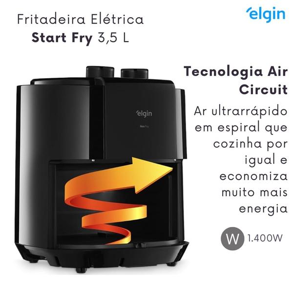 Imagem de Air fryer start fry 3,5l - elgin