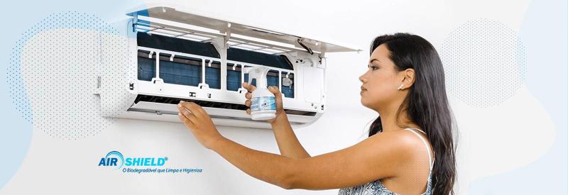 Air Shield Limpeza Higienização Bactéria Ar Condicionado 1lt Imagem de Air Shield Limpeza Higienização Bactéria Ar Condicionado 1lt