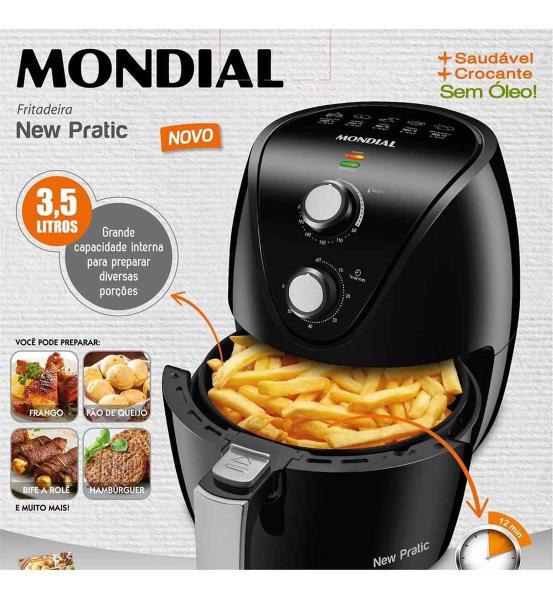 Imagem de Airfryer Eletrica Mondial Af31 3,5 Litros 1500wts 220v