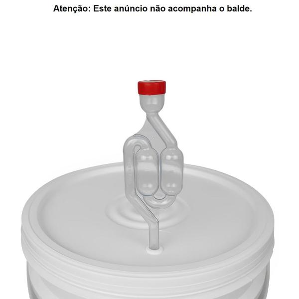 Imagem de Airlock Válvula Tipo S com Anel de Vedação Air Lock Para Fermentação Cerveja Hidromel Vinho Conserva