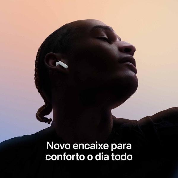 Imagem de AirPods 4 Apple com Cancelamento Ativo de Ruído, Estojo de Recarga USB-C, Branco - MXP93BZ/A