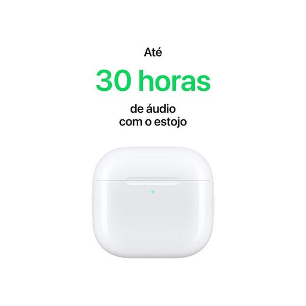 Imagem de AirPods 4 Apple com Estojo de Recarga USB-C, Branco - MXP63BZ/A