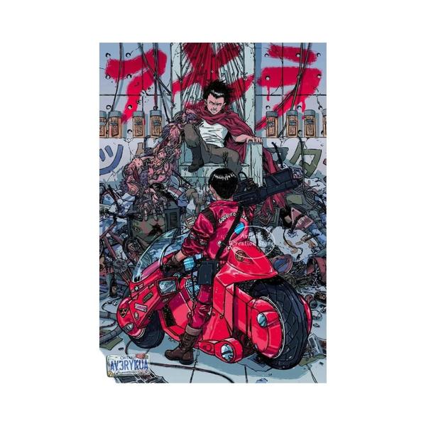 Imagem de Akira Anime Canvas Poster para Decoração do quarto, Futuro Tóquio Sci-Fi Cartoon Wall Art