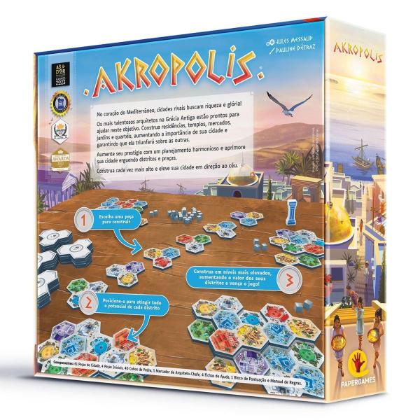 Imagem de Akropolis Jogo De Estratégia Boardgames Papergames Pt-Br