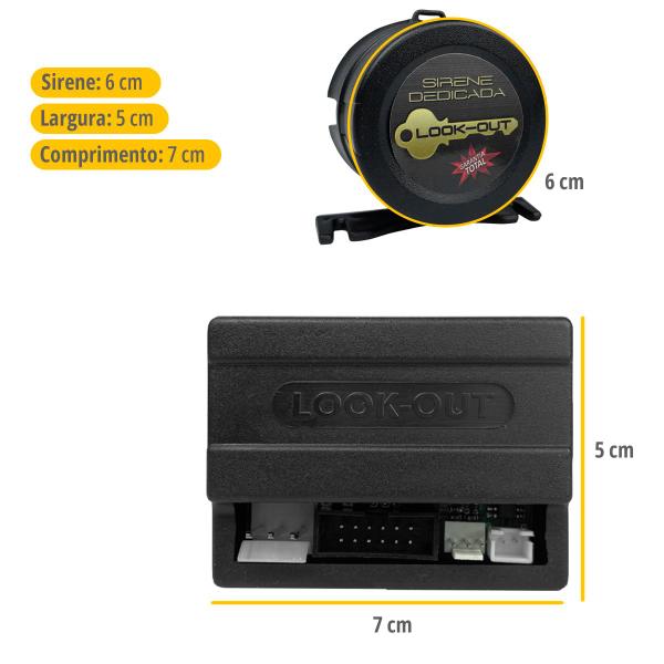 Imagem de Alarme Automotivo Al 20 Xr Lookout Com Controle Sirene Universal