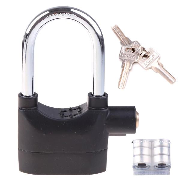 Alarme Cadeado Sonoro Trava Antifurto Bike Resistente Aço Corrente - DESERT ECOM Imagem de Alarme Cadeado Sonoro Trava Antifurto Bike Resistente Aço Corrente