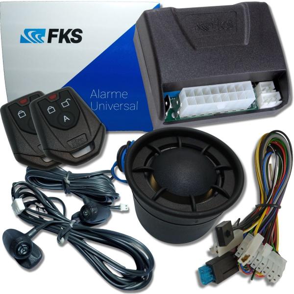 Imagem de Alarme caminhões auto 12v e 24v fks fk902 2 controles linha pesada corta ignição bloqueador e trava