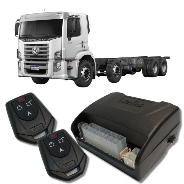 Imagem de Alarme caminhões auto 12v e 24v fks fk902 2 controles linha pesada corta ignição bloqueador e trava