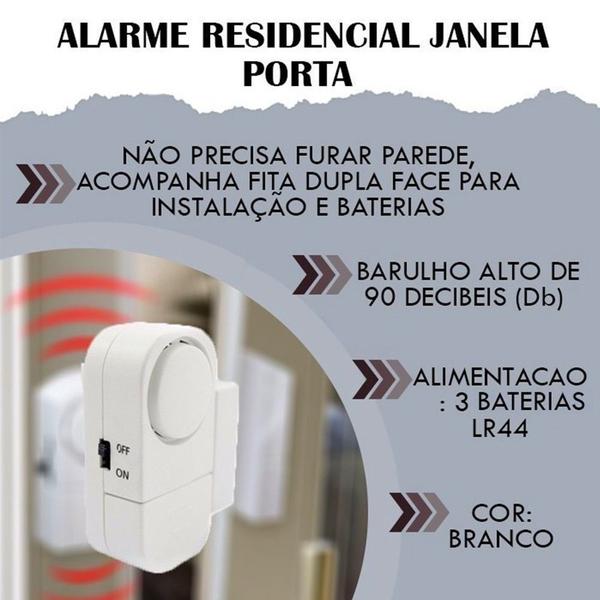 Imagem de Alarme de segurança para portas e janelas, alarme de atraso de tempo sem fio, acionado magnético, carrilhão aberto para 