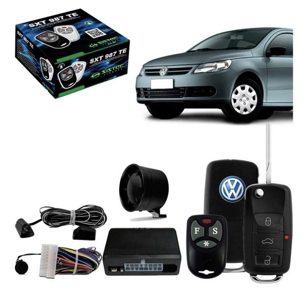 Alarme Gol Fox Saveiro Voyage G5, G6 e G7 Polo Sistec SXT987 + Chave Imagem de Alarme Gol Fox Saveiro Voyage G5, G6 e G7 Polo Sistec SXT987 + Chave