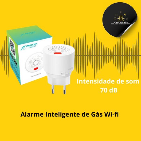 Imagem de Alarme Inteligente Detecção de Gás Wi-fi Tuya App JWCOM