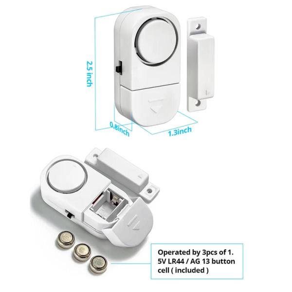 Imagem de Alarme Magnético Sensor De Presença Sem Fio Janela E Porta