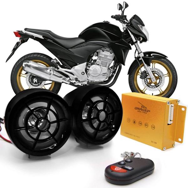 Imagem de Alarme Moto Caixa De Som Mp3 USB Fm Cartão Sd Radio Pendrive Bluetooth