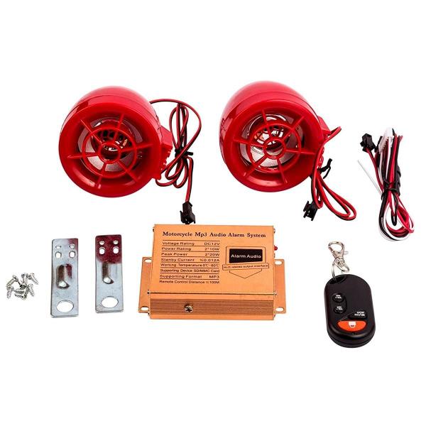 Imagem de Alarme Para Moto Com Caixa Som Via Bluetooth Usb Mp3 Sd Fm