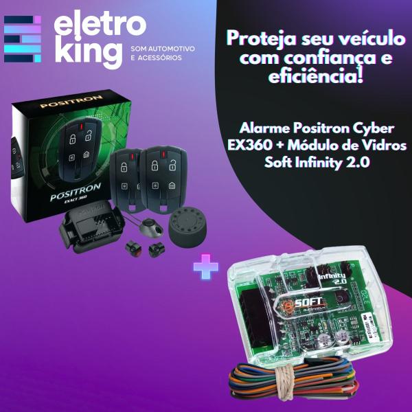 Alarme Positron Cyber Ex360 + Módulo Vidro Infinity 2.0 Soft Imagem de Alarme Positron Cyber Ex360 + Módulo Vidro Infinity 2.0 Soft