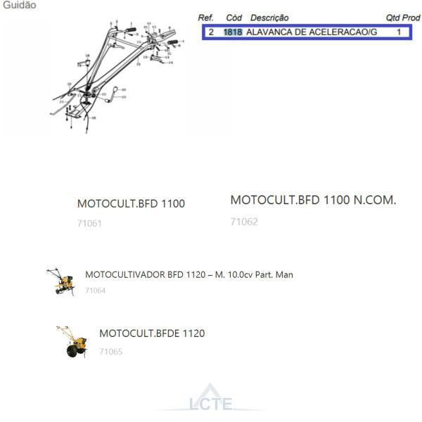 Imagem de Alavanca da Aceleração Motocultivador BFG920 AV.PLUS Buffalo