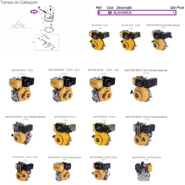 Imagem de Alavanca Descompressor do Motor BFDE 10.0cv Plus(R) Buffalo