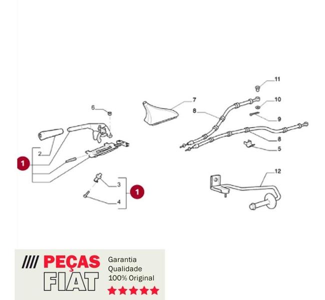 Imagem de Alavanca Do Freio De Mão Fiat Palio E Weekend Todos Original