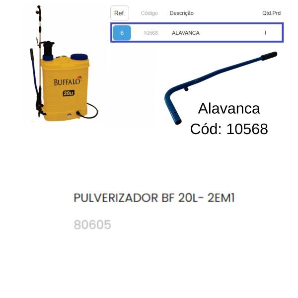 Imagem de Alavanca Do Pulverizador Costal Bf 20l 2em1 Buffalo Original