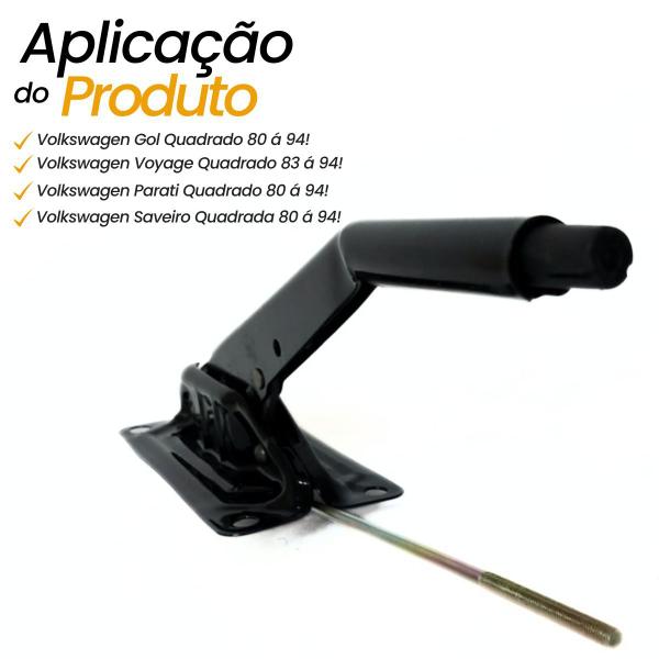 Imagem de Alavanca Freio de Mão Volkswagen Gol Saveiro Voyage Parati 80 83 84 85 86 87 88 89 90 91 92 93 94 Sem Manopla Nova