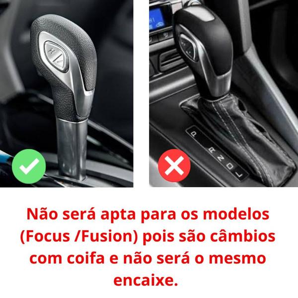 Imagem de Alavanca Manopla de câmbio automático Powershift Titanium Ecosport New Fiesta Ford Ka