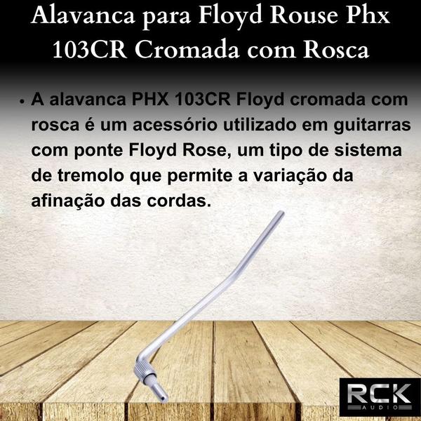 Alavanca para Floyd Rose Phx 103CR Cromada com Rosca Imagem de Alavanca para Floyd Rose Phx 103CR Cromada com Rosca