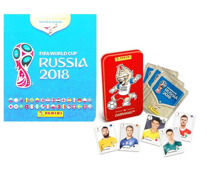 Imagem de Álbum Copa 2018 + Lata Mascote Zabivaka + 24 pacotinhos