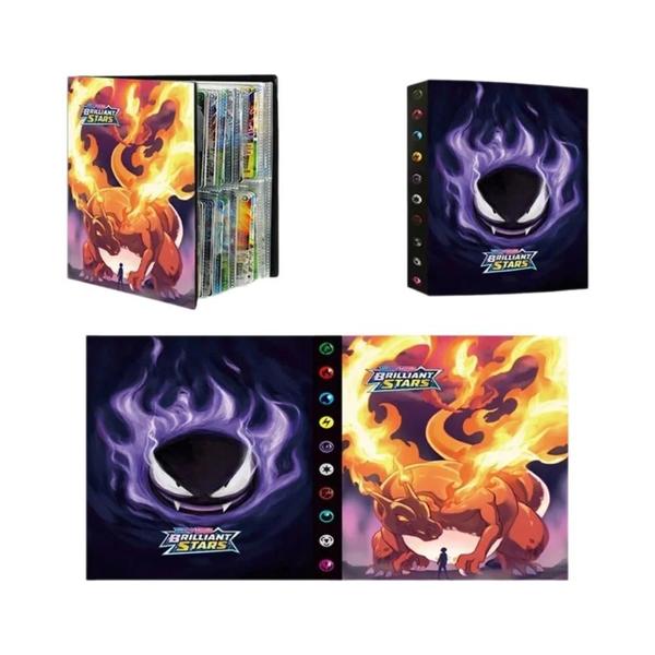 Imagem de Álbum de Cartas Pokémon Charizard Vmax/Gx/Ex - 240 Cartas - Suporte para Jogo Infantil