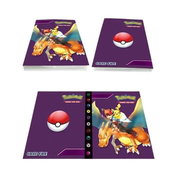 Imagem de Álbum de Cartas Pokémon Charizard Vmax/Gx/Ex - 240 Cartas - Suporte para Jogo Infantil